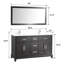  Ensemble de meuble-lavabo double 60 "avec miroir 60"-707484712