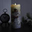 Bougie bonhomme de neige en fibre optique