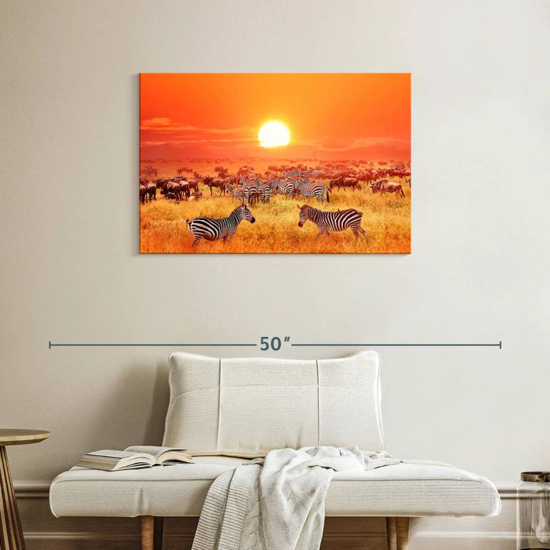 Zèbres safari Brampt Serengeti, H 24 po x l 36 po
