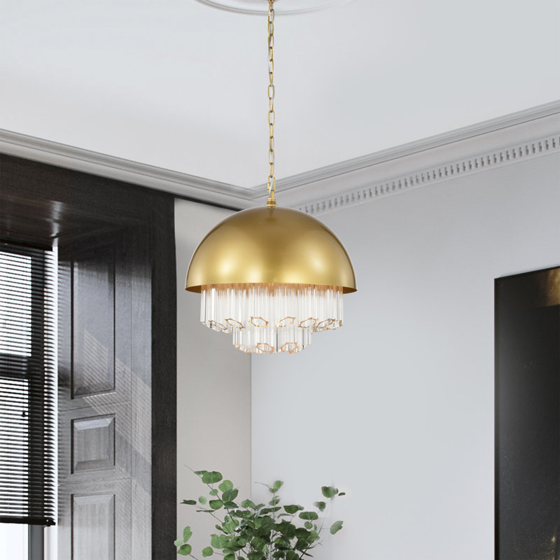 Luminaire suspendu dôme unique à 4 lumières DEL