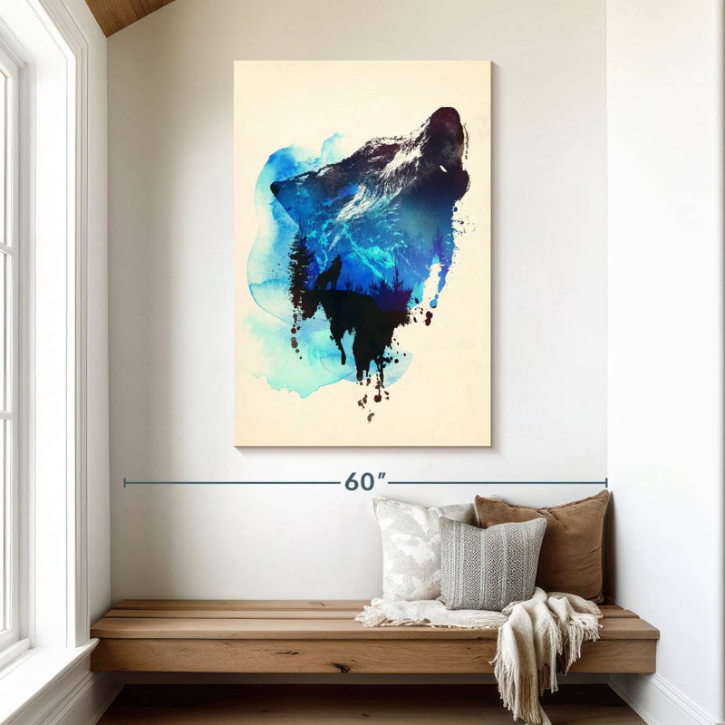 Brampt Alone As A Wolf, 48" H x 32" W