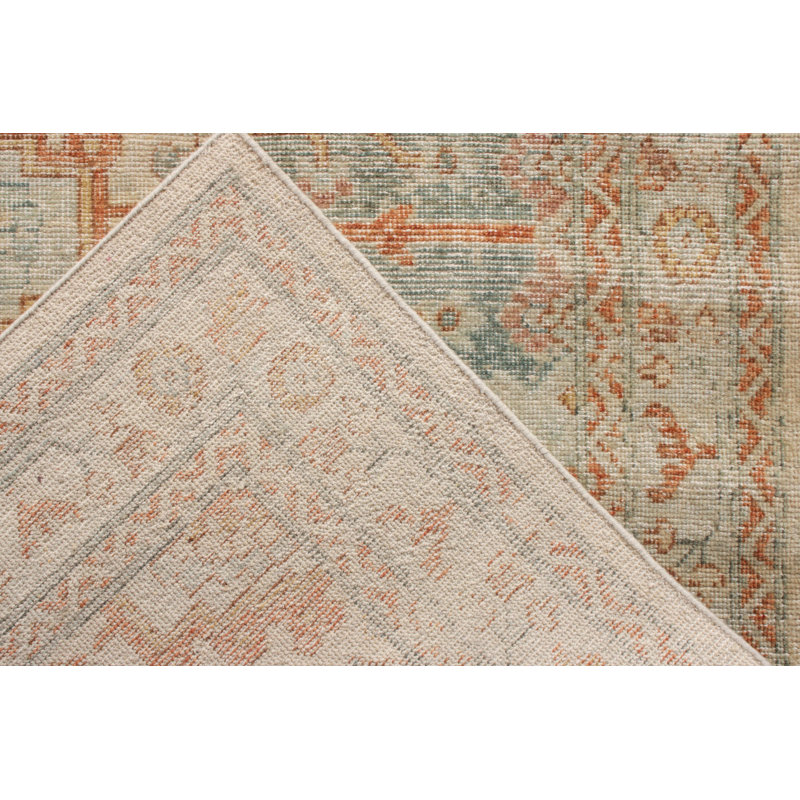 Distressed Homage Hand Knotted Wool Geometric Area Rug, Rectangle 12' x 15'