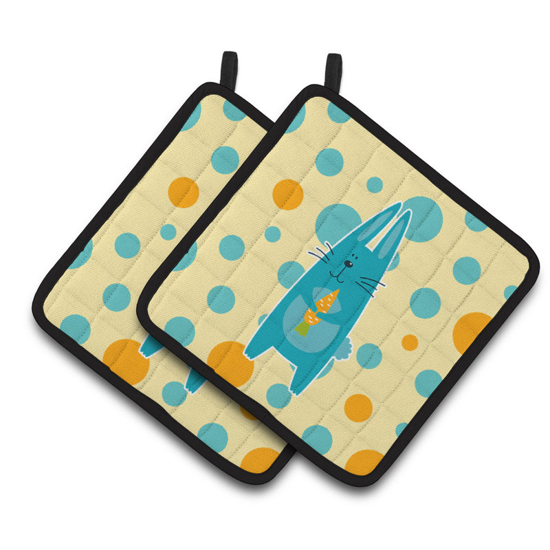 Cuisinier poignée lapin polkadot caroline de la trésors