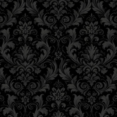 Peel and Stick Wallpaper Seamless black Contact Paper Removable Self Adhesive Wall Mural Wall Decor for Bedroom Kitchen Cabinets 17.7in x 118in