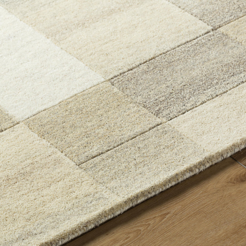 Castielle Hand Tufted Wool Abstract Rug, Rectangle 2' x 3'