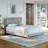 Senata Linen Upholstered Platform Bed Frame with Adjustable Headboard, Sturdy Slat Support System, No Box Spring Required - Boyd Sleep-2106661592-2106661599