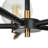 Geona 5-Light Dimmable Globe Chandelier Black Rods
