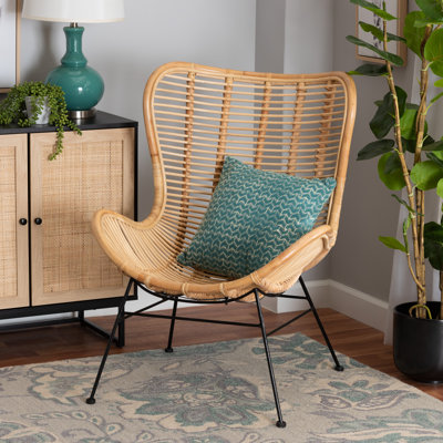 Fauteuil d'appoint en rotin Greta