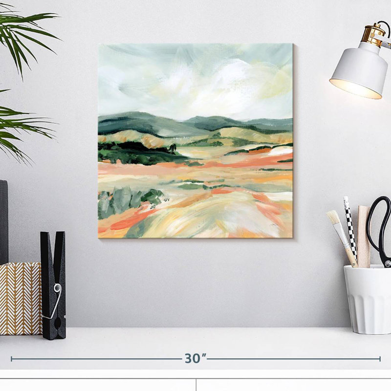 Alvord Vermillion Landscape I, H 16 po x l 16 po