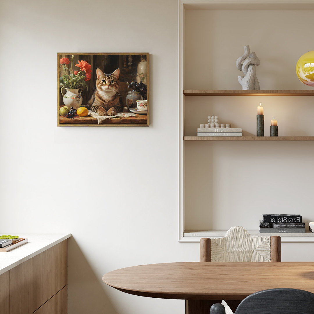 Framed Chemical Fiber Cloth Wall Art Vintage Decor,  Vintage Painting Wall Art Prints, Wall Art For Living Room Bedroom Bathroom,8x10in Winston Porter