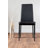 Lenworth Modern Black Metal and Glass Dining Table Set with 6 Upholstered Dining Chairs-1096438500