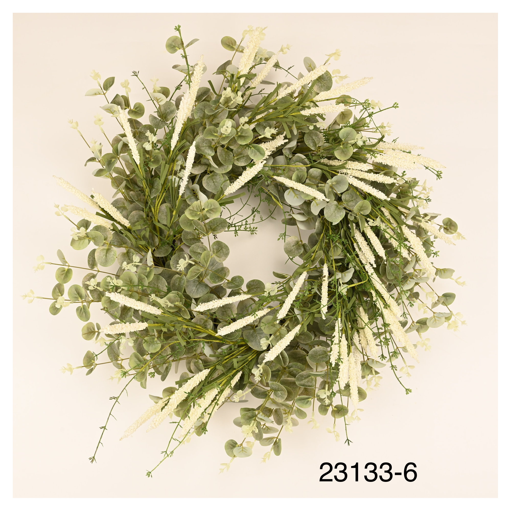 Nisswa 26" Every Day Eucalyptus Berry Front Door Wreath, White/Green