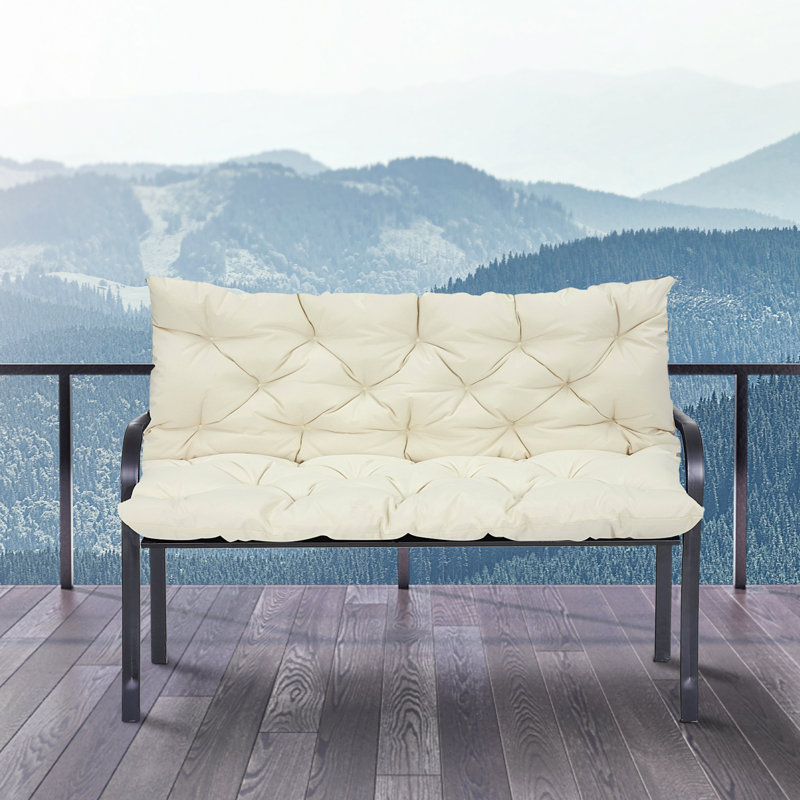 Coussin de dossier / siège d'extérieur, Blanc, crème