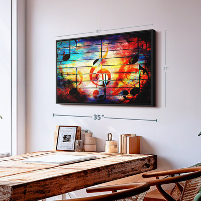 Abstract Music Grunge Canvas Print