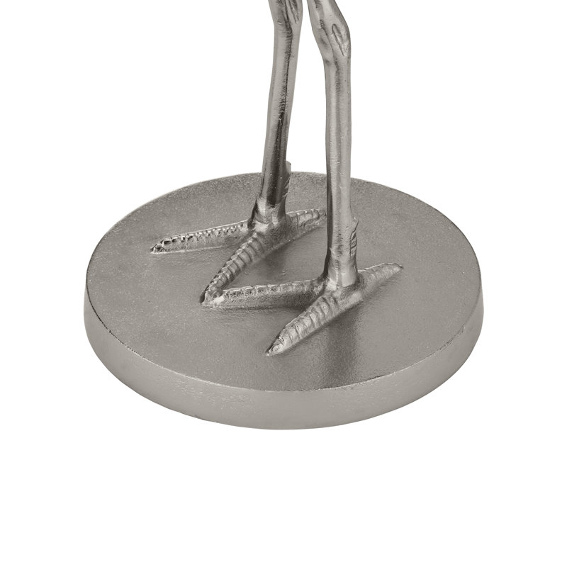 Crane Glass End Table, Nickel