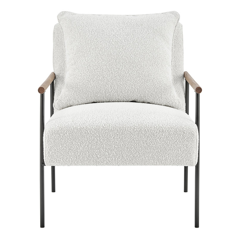 Zanyra 27.5Cm Wide Boucle Armchair, Beige 100% Polyester