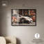 «Graceful Panther Blossoming Store Shadowbox Print», art mural par Art Remedy, cadre noir, 45 x 30-2008995718-2008995716