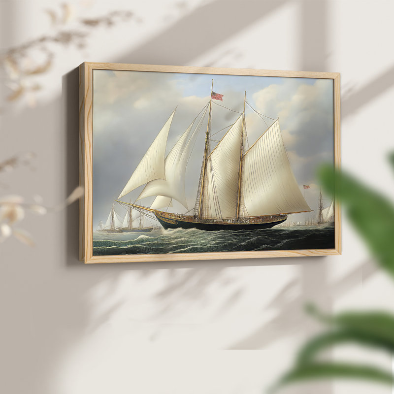 Nautical Series-CXXIII -Framed Print - Restickable, Natural, 11" H x 14" W