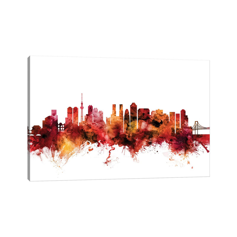 Tokyo, Japan Skyline by Michael Tompsett - 1 Piece Wrapped Canvas Wall Art, 152.5 cm H x 101.5 cm W