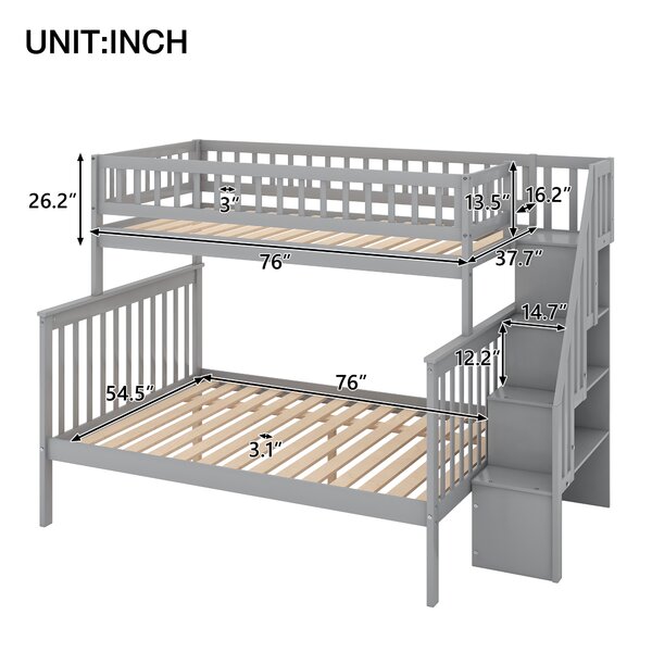 Harriet Bee Dossena Kids Bunk Bed & Reviews | Wayfair