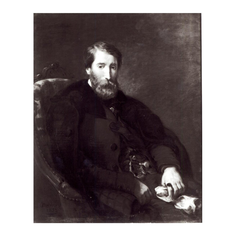 «Portrait of Alfred Bruyas (1821-77)» par Eugène Delacroix - Estampe numérique, H 28 po x l 22 po