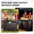 Circlarmino 5-Piece Outdoor Wicker Patio Conversation Set With Rectangle Metal Fire Pit, Swivel Gliders And Side Table For Patio-609218102