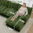 107" 3-Seater Modular Sectional Cloud Sofa, Chenille Fabric Deep Seat Couch With Lattice Decored Cushions-1583421326