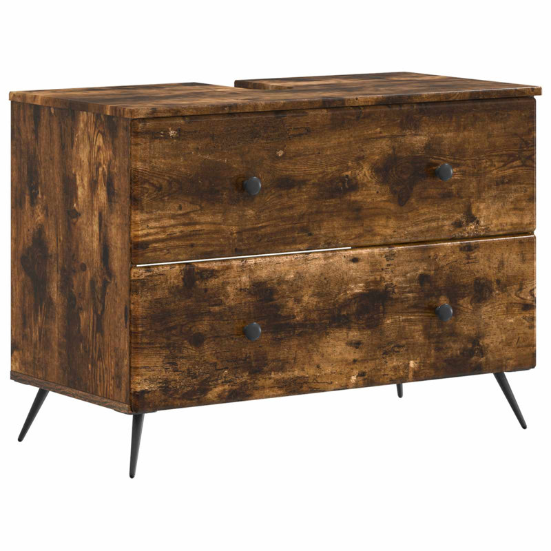 Under Sink Cabinet, Smoked Oak