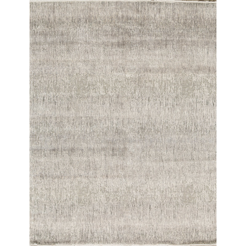Hand-Knotted High-Quality Beige and Gray Area Rug