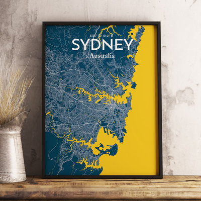 Sydney City Map - No Frame Print