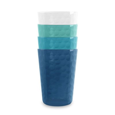 Verre à jus martelé, ensemble de 4