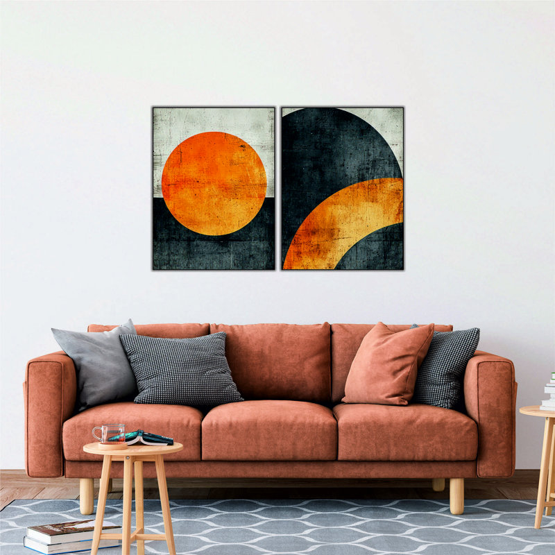 Élégantes peintures décoratives en panneau de fibres à densité moyenne (2 pièces) de 15,7 po x 23,6 po chacune | 100% panneau de fibres à densité moyenne, impression numérique de haute qualité | Parfait pour la décoration intérieure et l'esthétique moderne