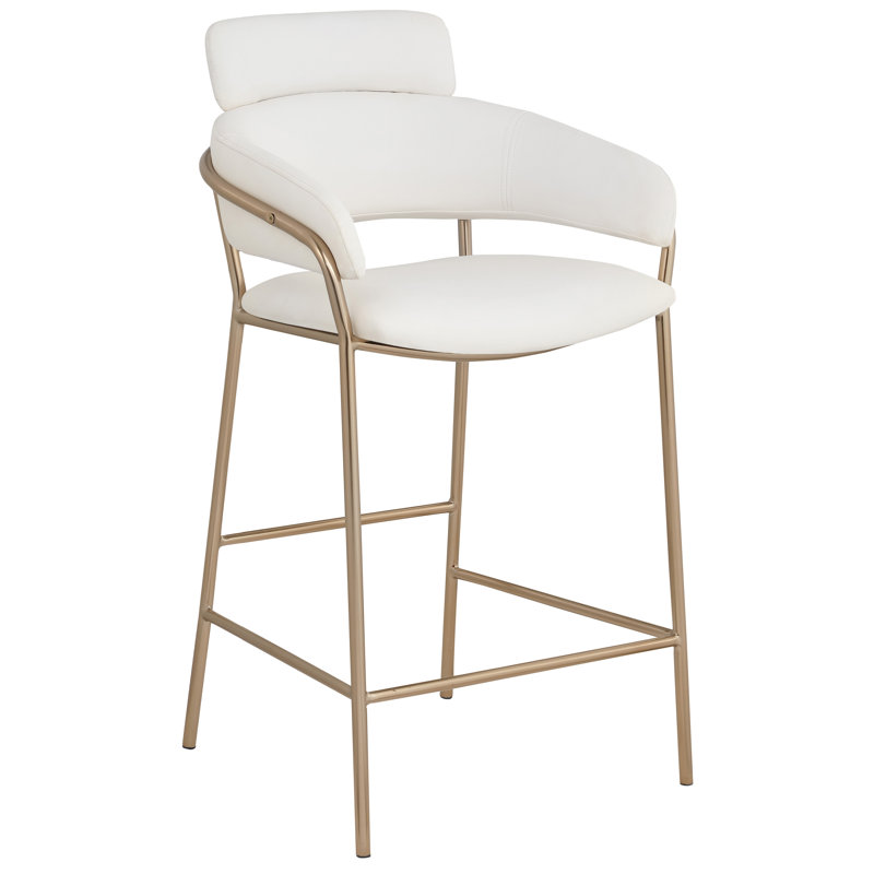 Tabouret de comptoir en similicuir Yara