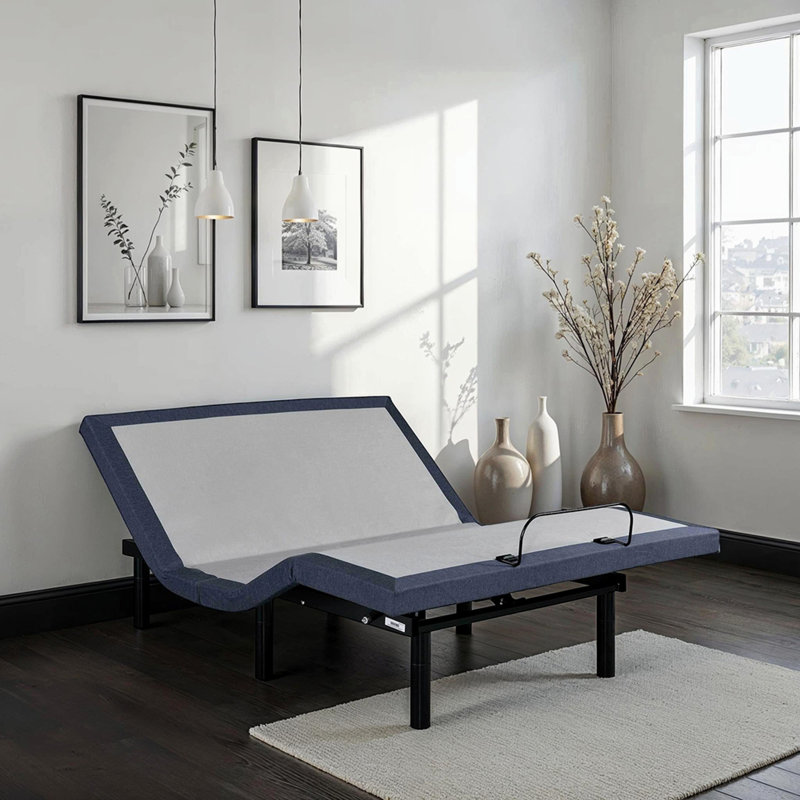 Grand lit réglable avec trois modes de vibration et réglages de la position de la tête et des pieds, Queen