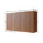 Armoire de salle de bain murale 41 "à 3 portes en chêne brun - combinaison flexible et usage individuel