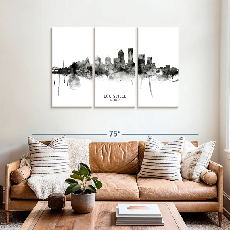Louisville, Kentucky City Skyline III, H 36 po x l 57 po
