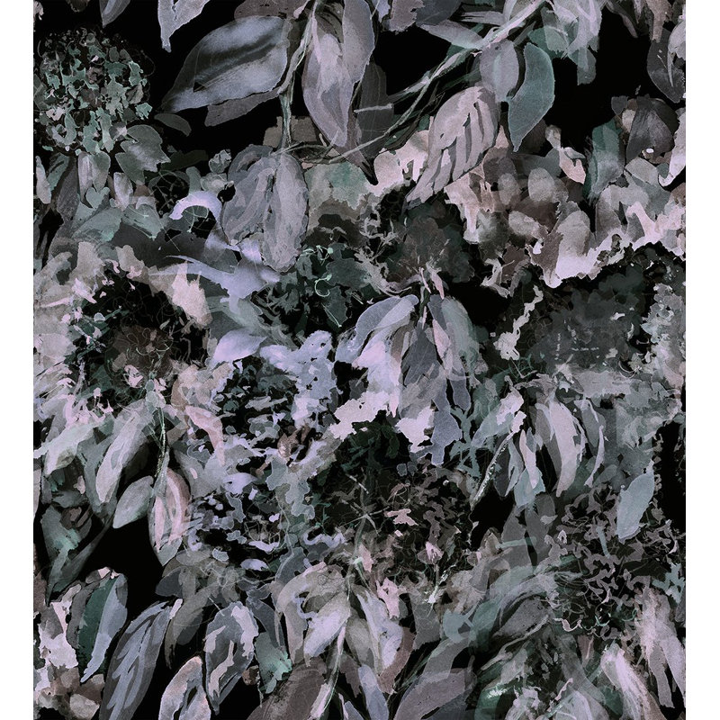 Hydrangea Garden, Black Opal, Grass Cloth