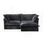 Canapé modulaire 2 places avec housse et repose-pieds convertible