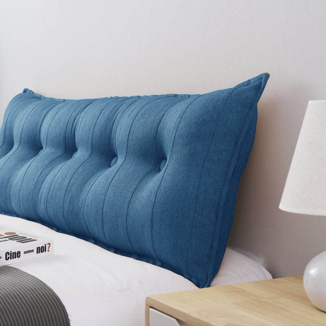 Sit-up Back Comfort Button Tufted Decorative Headboard Back Support Throw Pillow, Accent Body Pillow for Side Sleepers