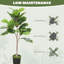 Arbre de figuier artificiel 3,58 pi en pot pour décoration de bureau personnel, vert