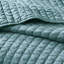 Courtepointe 3 pièces très grand / très grand bleu sarcelle - réversible, microfibre avec rembourrage en coton, rembourrage en microfibre-120276130-120276137