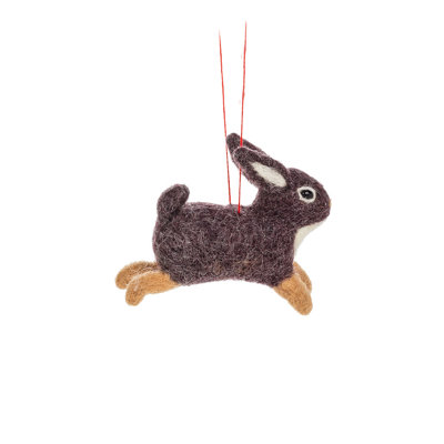 Ornement suspendu à lapin sautant