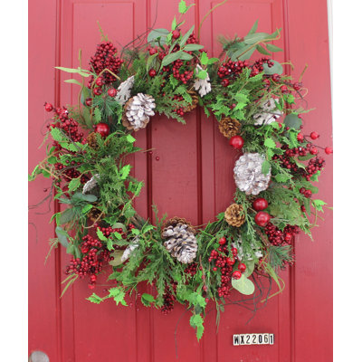 Handcrafted Faux Pinecone 24'' Wreath