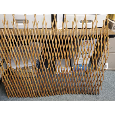 40'' H x 125'' W Wood Expanding Trellis