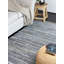 Tapis gris/brun en coton handwoven à tissage plat Rysing