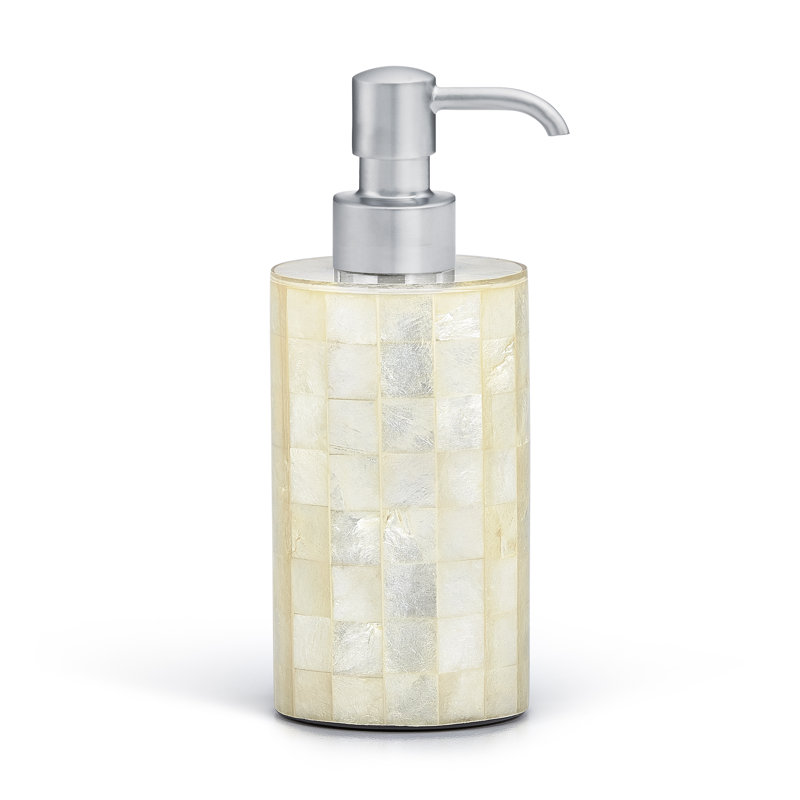 Distributeur de savon capiz, Ivoire / chrome satiné