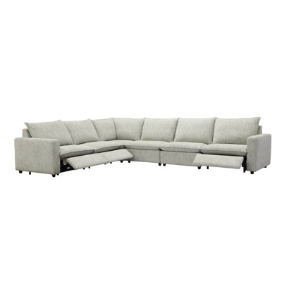 5 Piece Modular Power Reclining Sectional