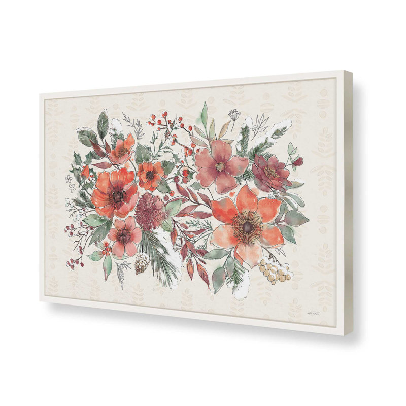 «Festive Blooms I» par Anne Tavoletti, reproduction d'art, H 32 po x l 48 po, Blanc