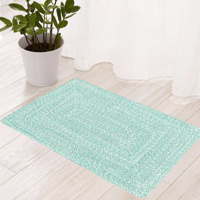 Natural Cotton Braided Handmade Bohemian Boho Reversible Area Rug