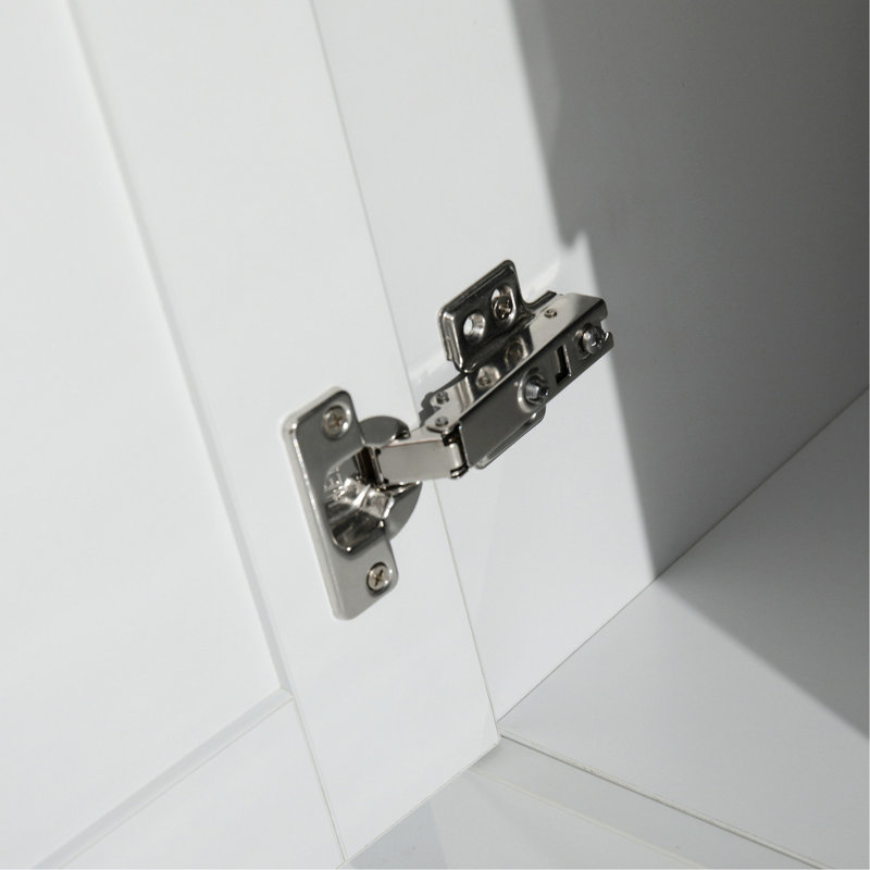 24In White Laundry Cabinet With Tub - Stainless Steel Sink Noise Mitigation Wash Construction Effortless Clean